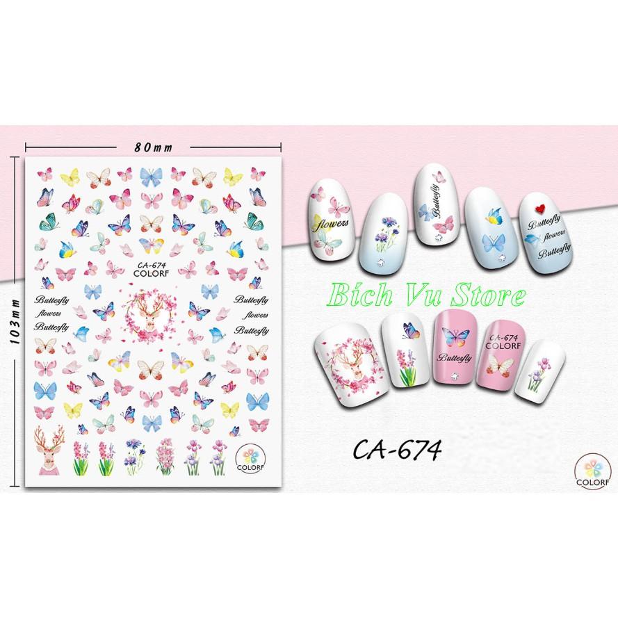 Sticker dán móng | bướm