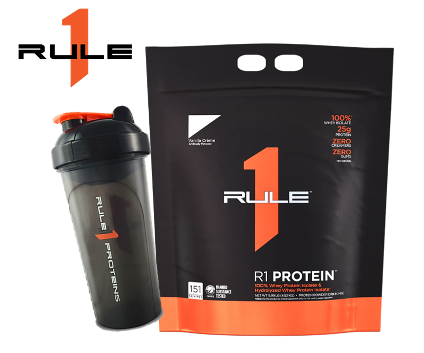 Thực phẩm tăng cơ Rule 1 Protein Isolate/Hydrolysate 9.8lb tặng bình lắc R1 Shaker