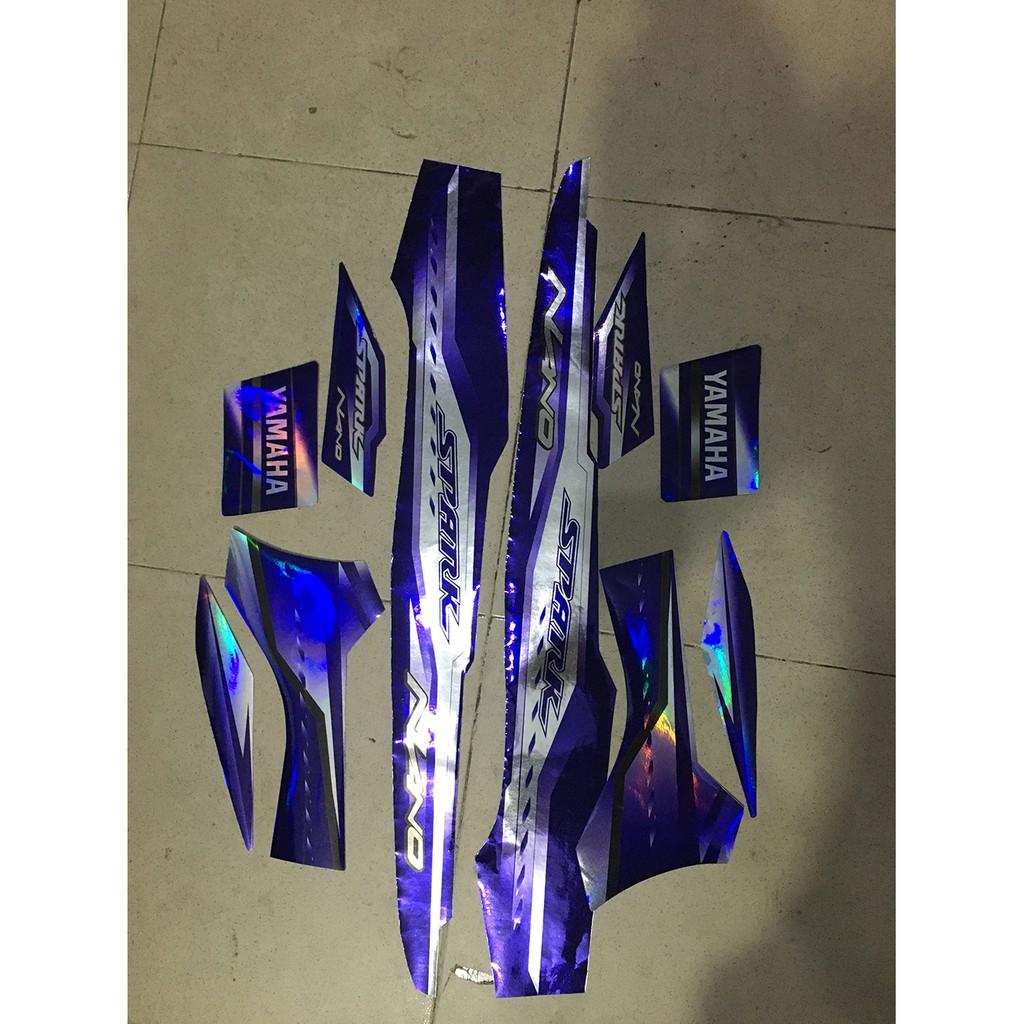 Tem sirius 110 spark xanh bạc crom