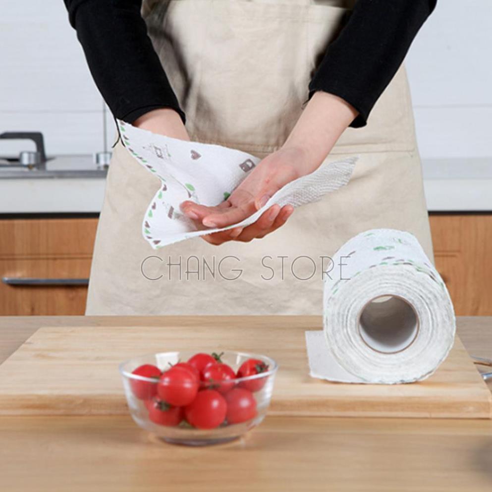 CUỘN GIẤY LAU ĐA NĂNG IN HÌNH HỌA TIẾT