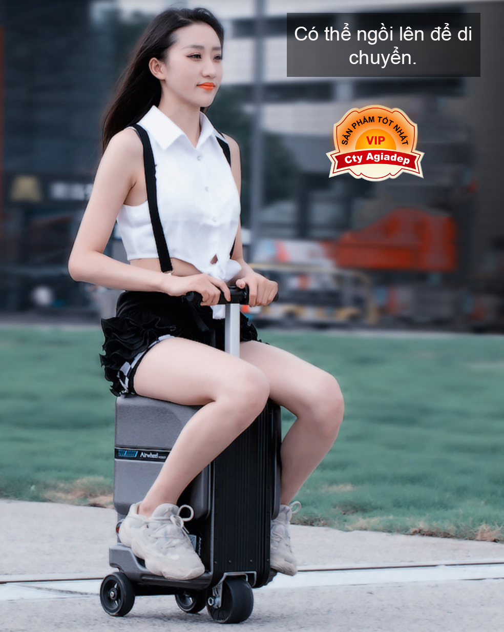 Vali thông minh Airwheel siêu đẹp siêu xịn ngồi lái được - Hàng Nhà giàu