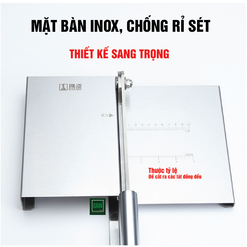 Máy Thái Thịt, Máy Thái Thịt Đông Lạnh, Dao Chặt Thịt Gà, Thái Rau Củ Quả, Thái Thuốc Bắc, Dao Thái Đa Năng, KD0142, Thép 40CR14, Inox 430 - Tặng Tay Mài Dao