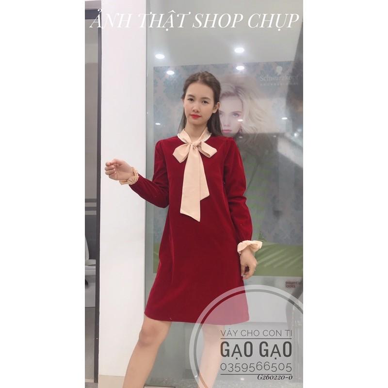 Váy nhung cho con bú️KÈM ẢNH THẬT