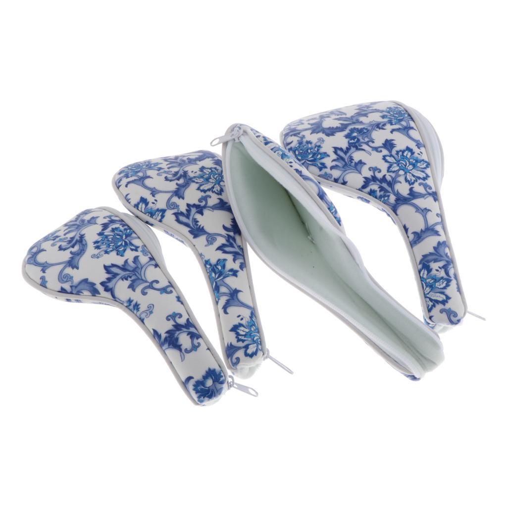 4Pcs Golf Wood Head Cover Hybrid Driver Headcover Woods Cover Accessories