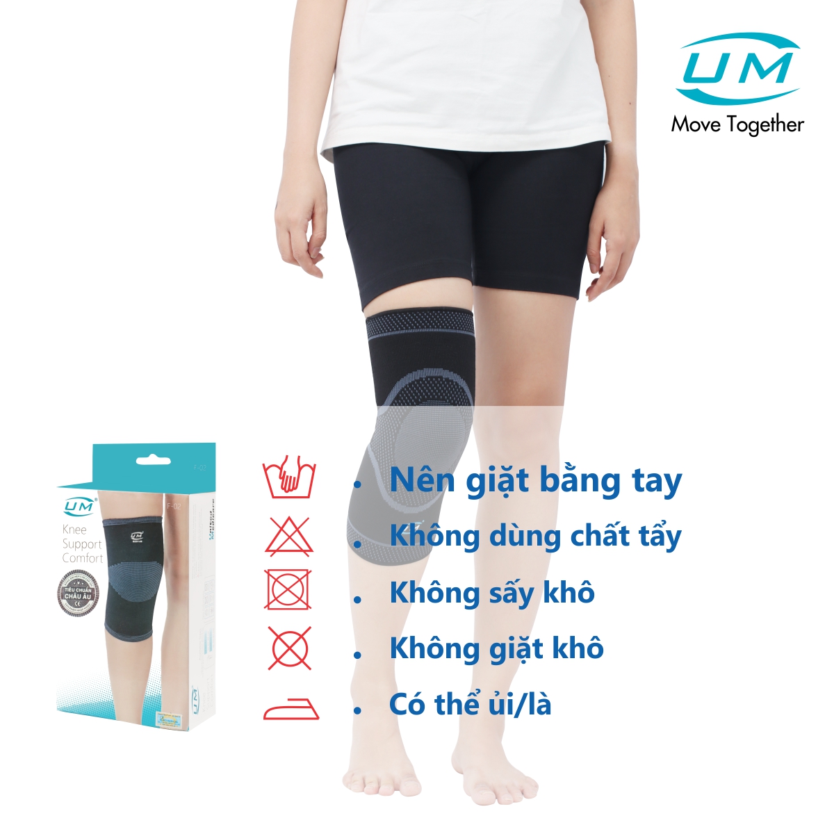 Bó gối thể thao 3D Grey United Medicare F02