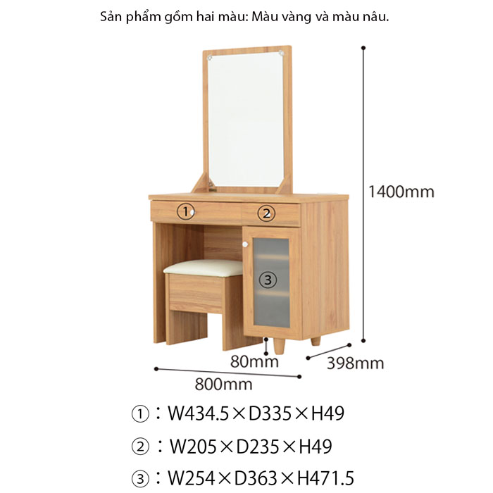 Bàn Trang Điểm ML140-80D BR