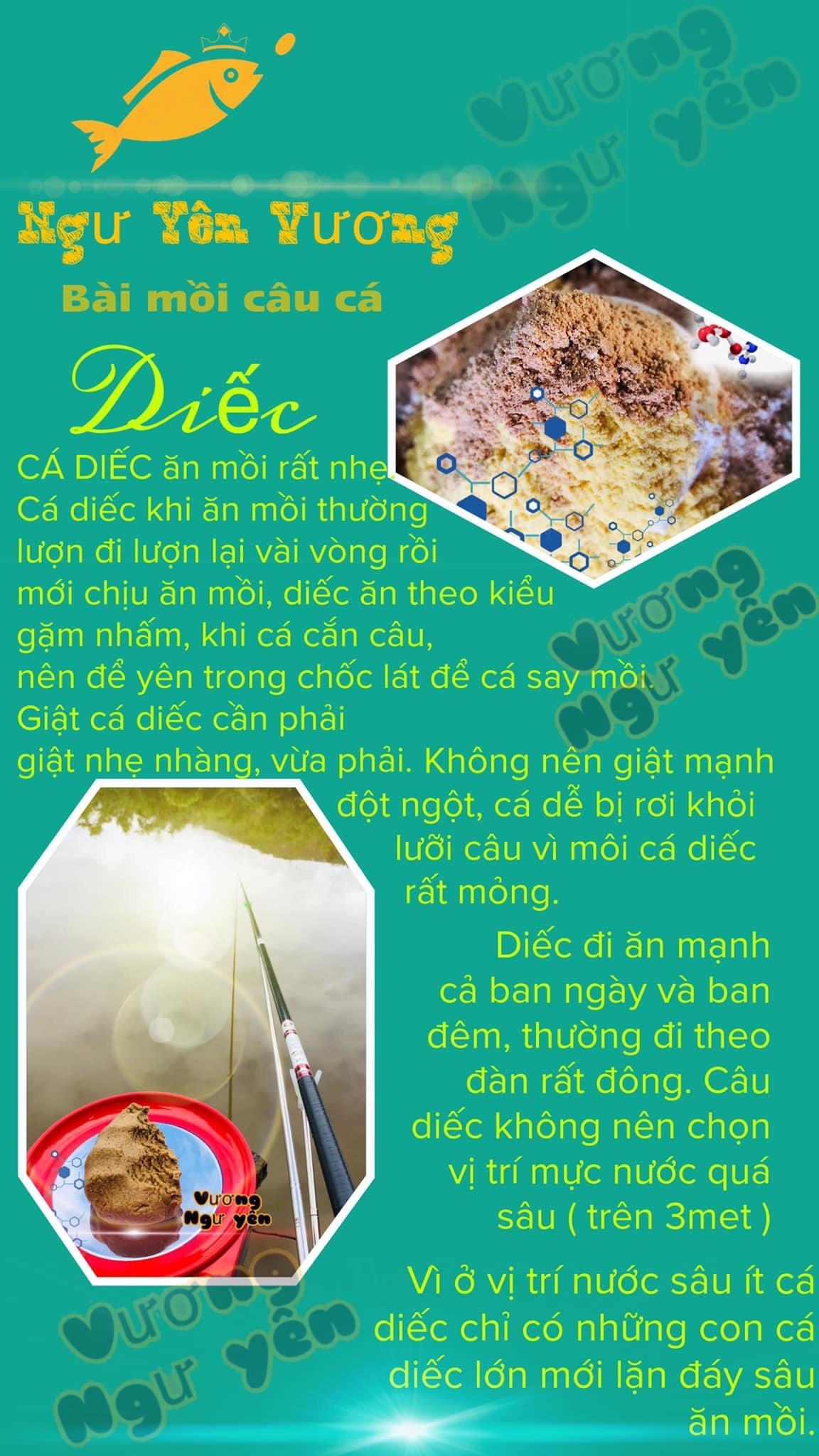 2 gói Mồi câu cá Diếc Vương Ngư Yên / bột câu cá / cước / thẻo / cần câu / ô dù / ghế câu / lưỡi câu