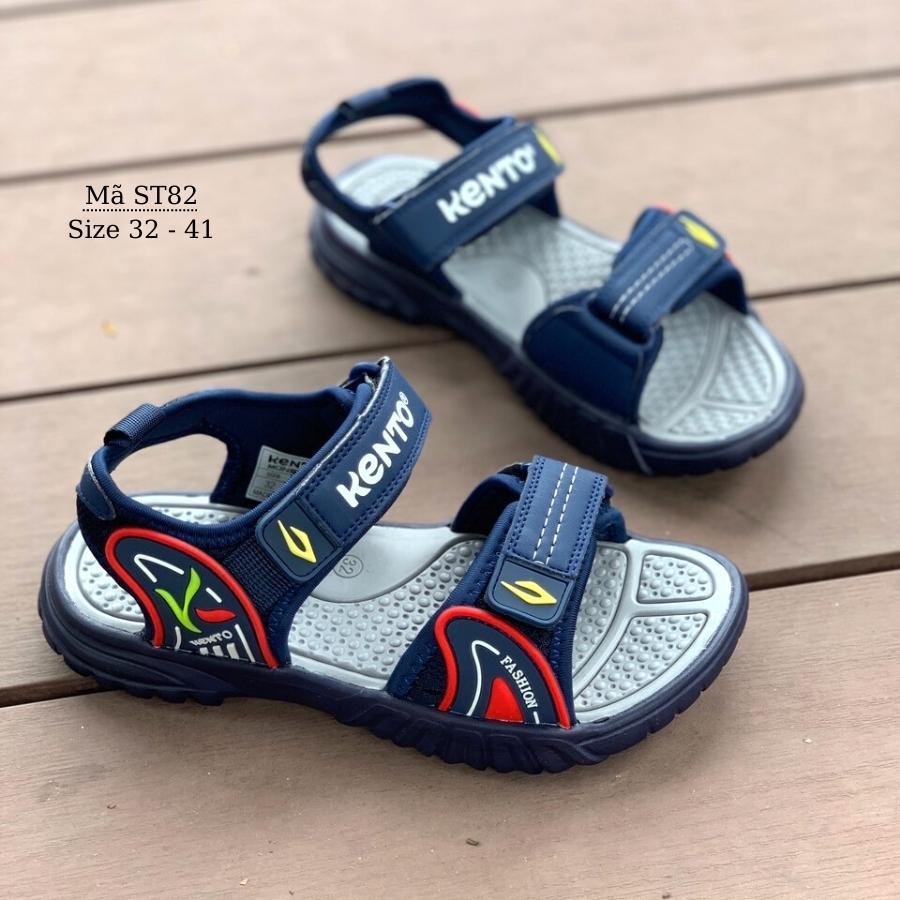 Giày sandal KENTO bé trai quai hậu dán êm nhẹ chống trơn trượt cao cấp cho trẻ em 6 - 15 tuổi đi học đi biển ST82