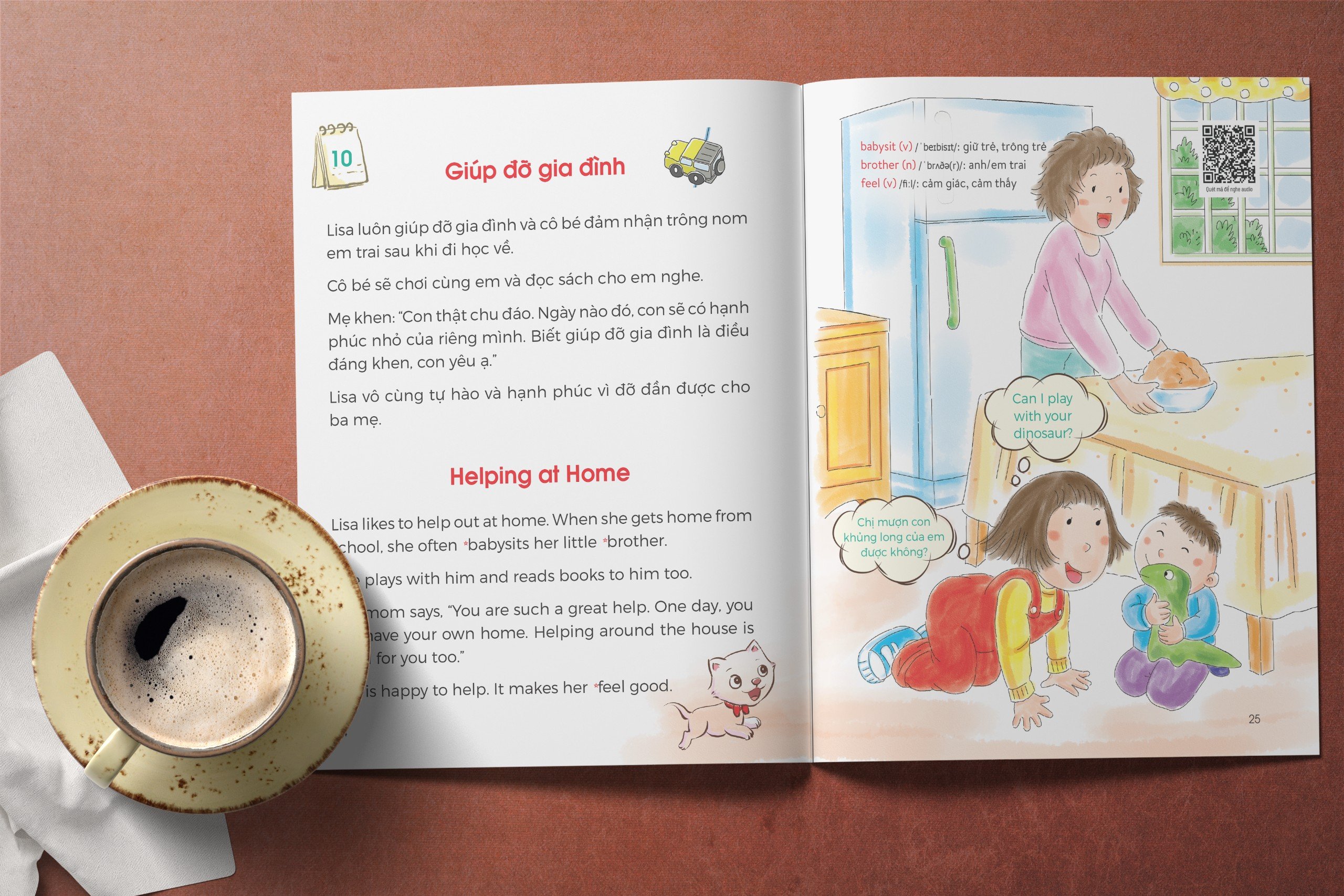 Sách - One Story A Day - CUỐN 5 : 365 câu chuyện phát triển IQ, EQ cho bé - Bản song ngữ tặng kèm file nghe