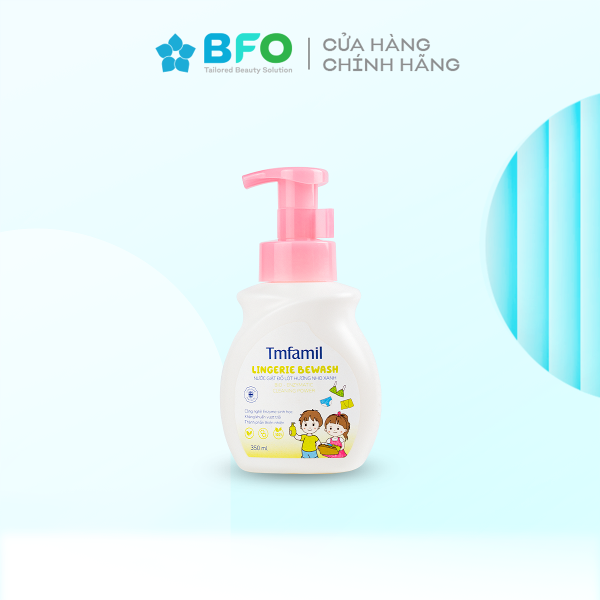 Nước Giặt Đồ Lót Sinh Học Chuyên Dụng BeWash Kháng Khuẩn Hương Anh Đào/ Cam Chanh/ Nho Dung Tích 350ML