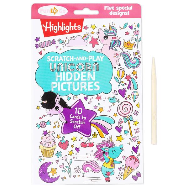 Sách ngoại văn: Scratch-And-Play - Unicorn Hidden Pictures