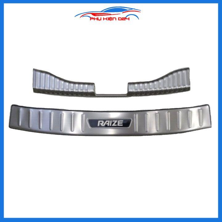 Ốp chống trầy cốp Raize 2021-2022-2023 thép không gỉ vân Cacbon/Titan/Inox chống trầy bảo vệ xe