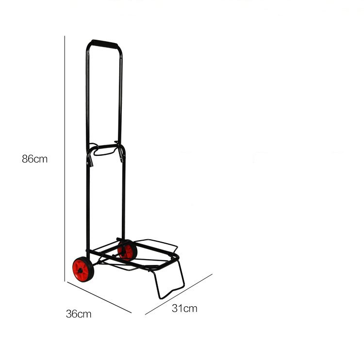 Xe kéo hàng xếp gọn chỉ 2kg tải trọng đến 80kg Trolley Wheel bánh cao su lớn