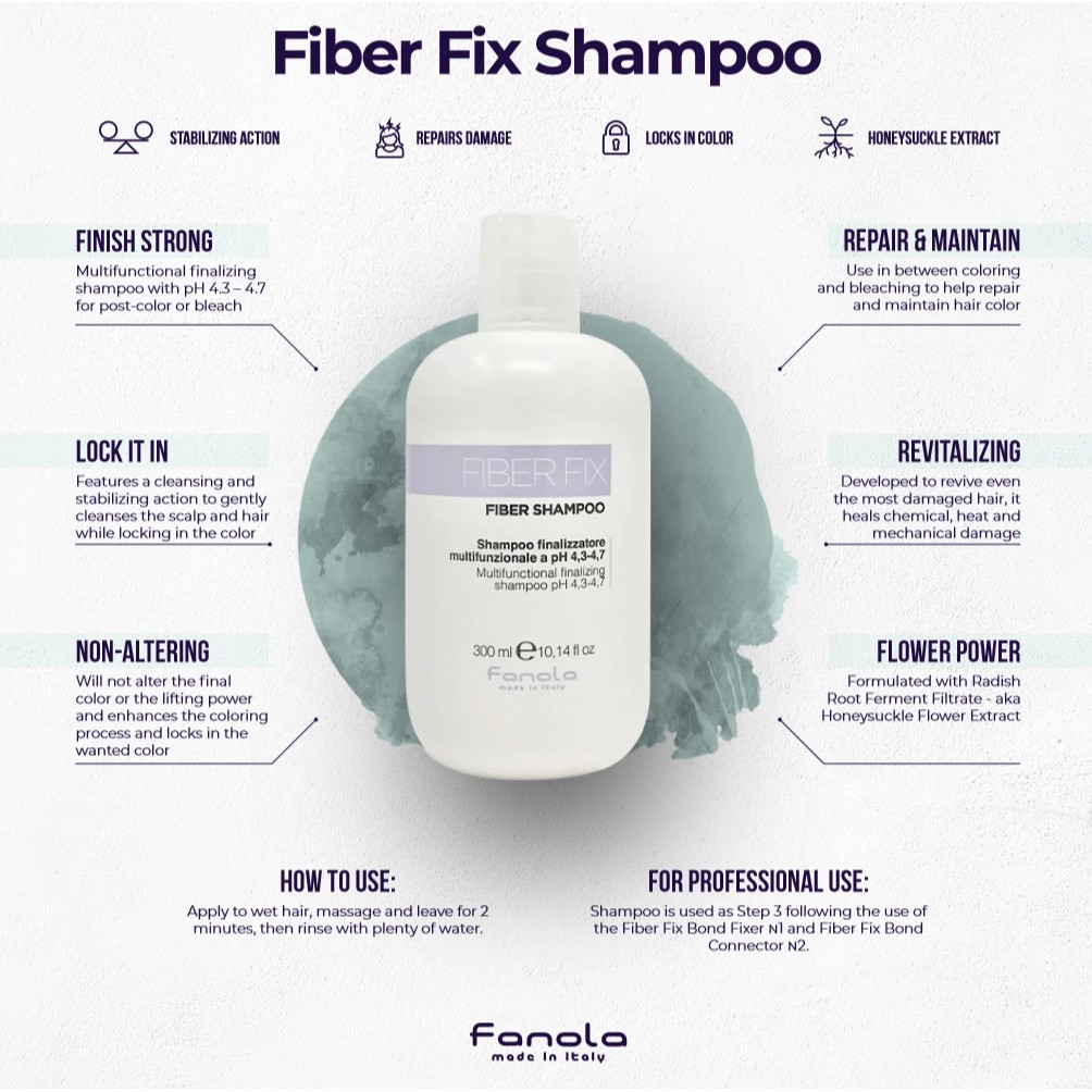 Dầu gội phục hồi tóc chuyên sâu Fiber Fix N.3 FANOLA Shampoo 1000ml