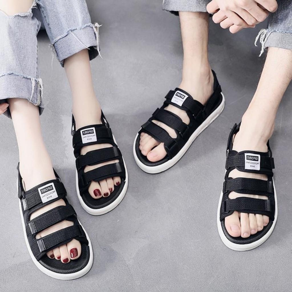 Giầy xăng đan nam nữ 35-44 3 quai ngang Sport - Sandal nam mẫu mới hot 2020
