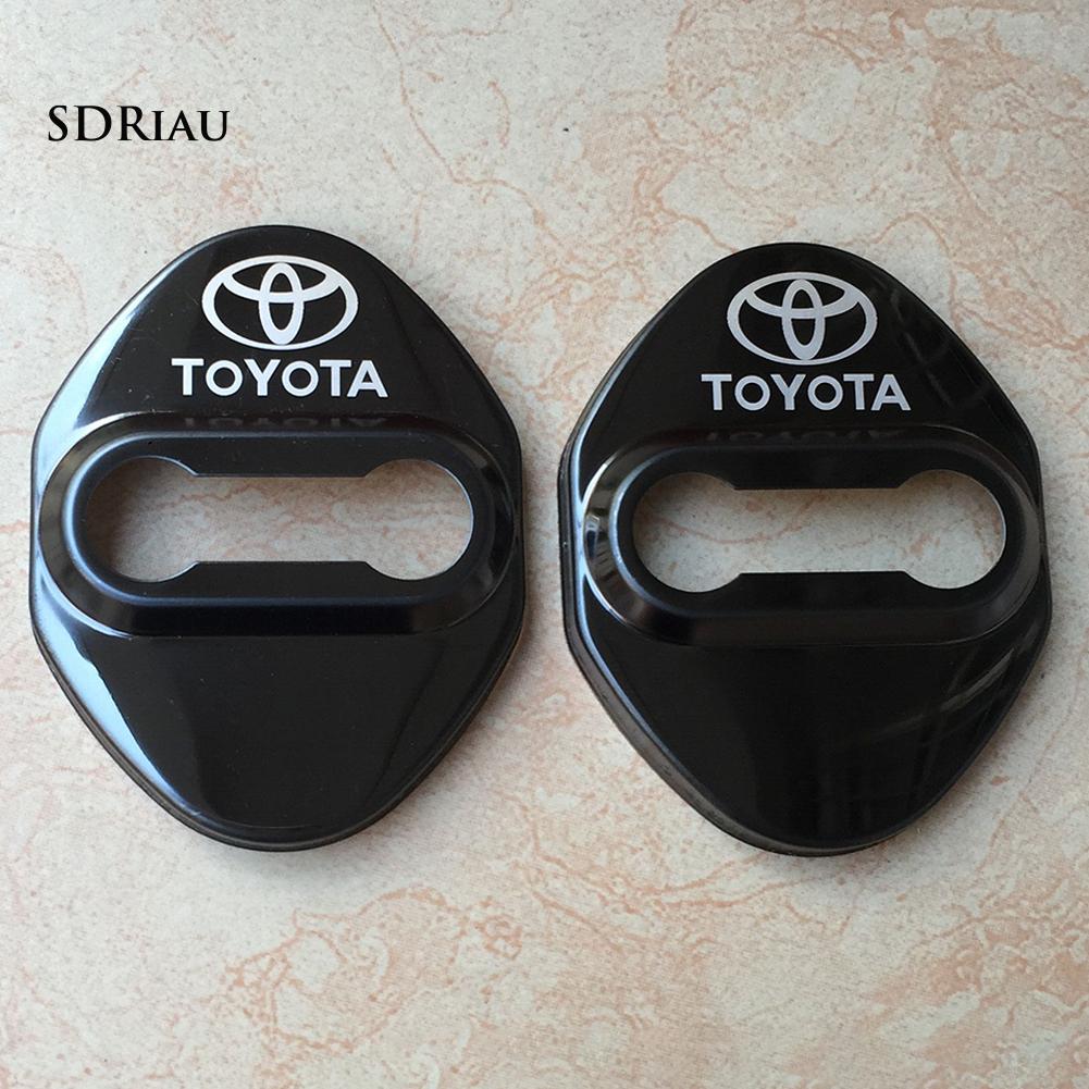 Bộ 4 Miếng Inox Bảo Vệ Khóa Cửa Xe Hơi Toyota Camry Corolla
