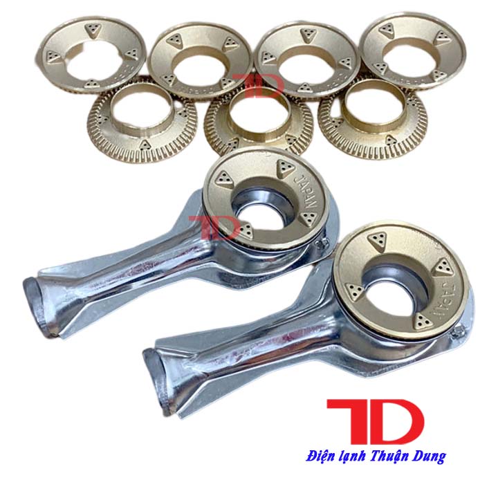 Điếu inox bếp gas + Họng Đầu Đốt chia lửa Sen đồng 78 JAPAN - ( Kèm Bass gắn + Vít) - Điện Lạnh Thuận Dung