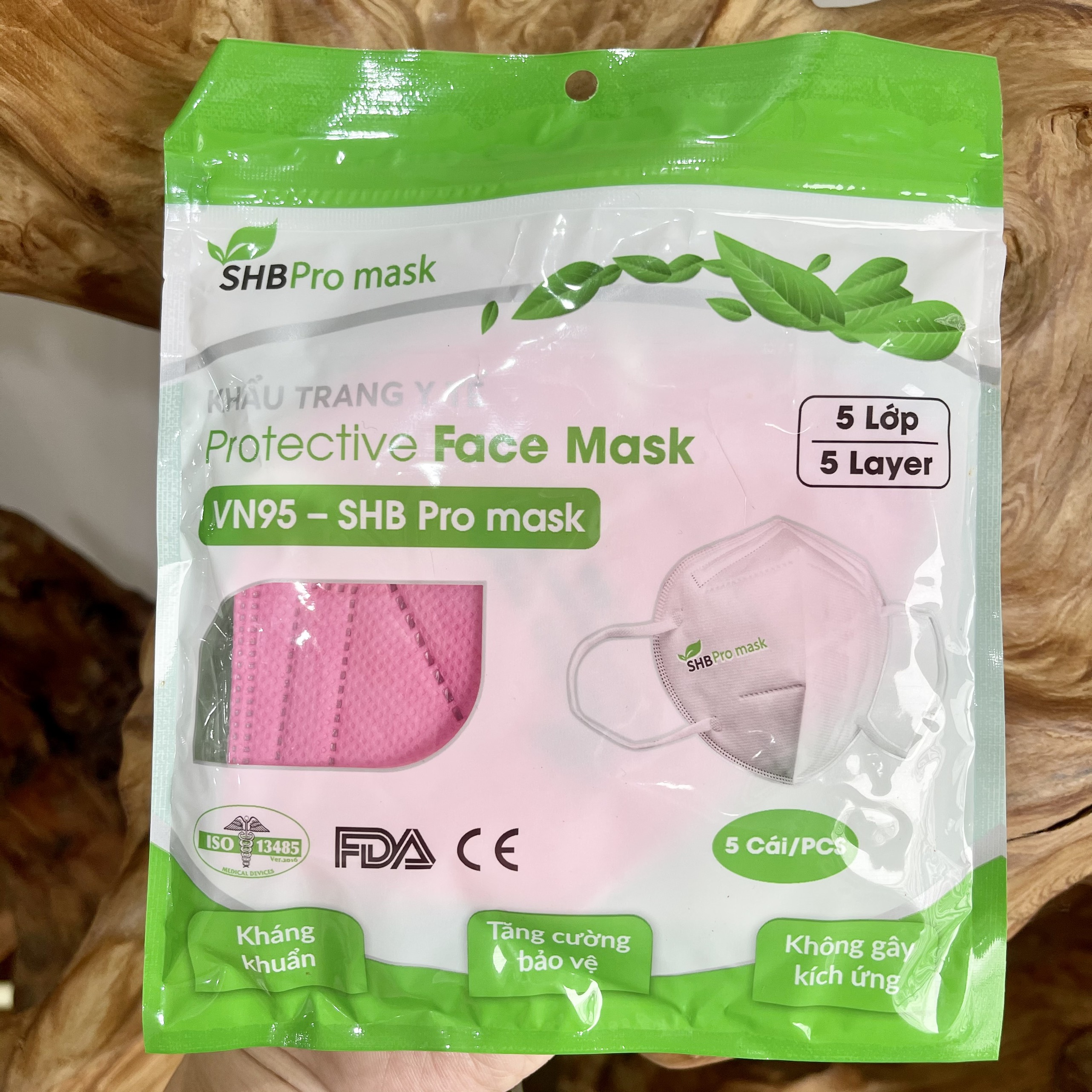 Khẩu trang y tế n95 có van trẻ em màu xanh - 5 cái
