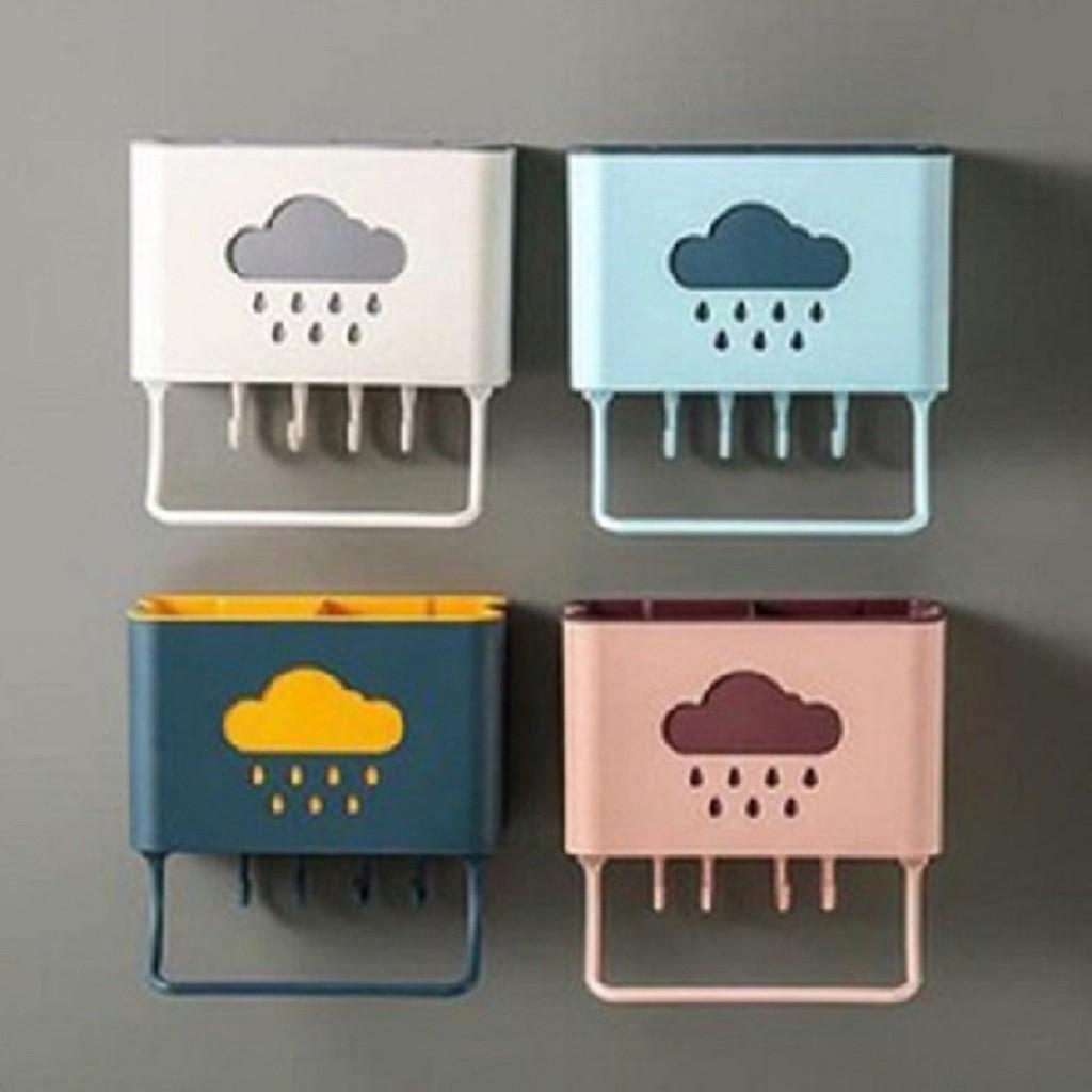 Hộp Đựng Đũa Thìa Đám Mây Có Móc Treo Đồ