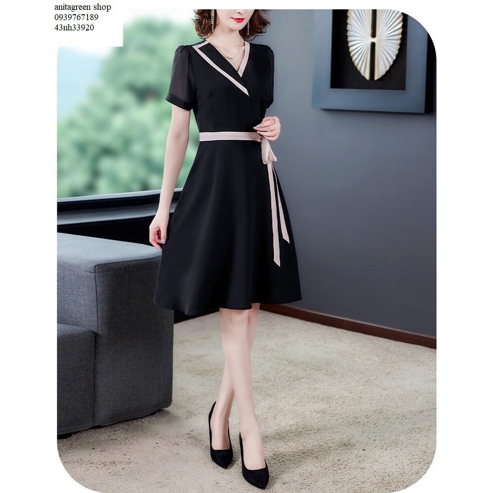 Nh33920-ĐẦM XÒE CỔ VEST THANH LỊCH