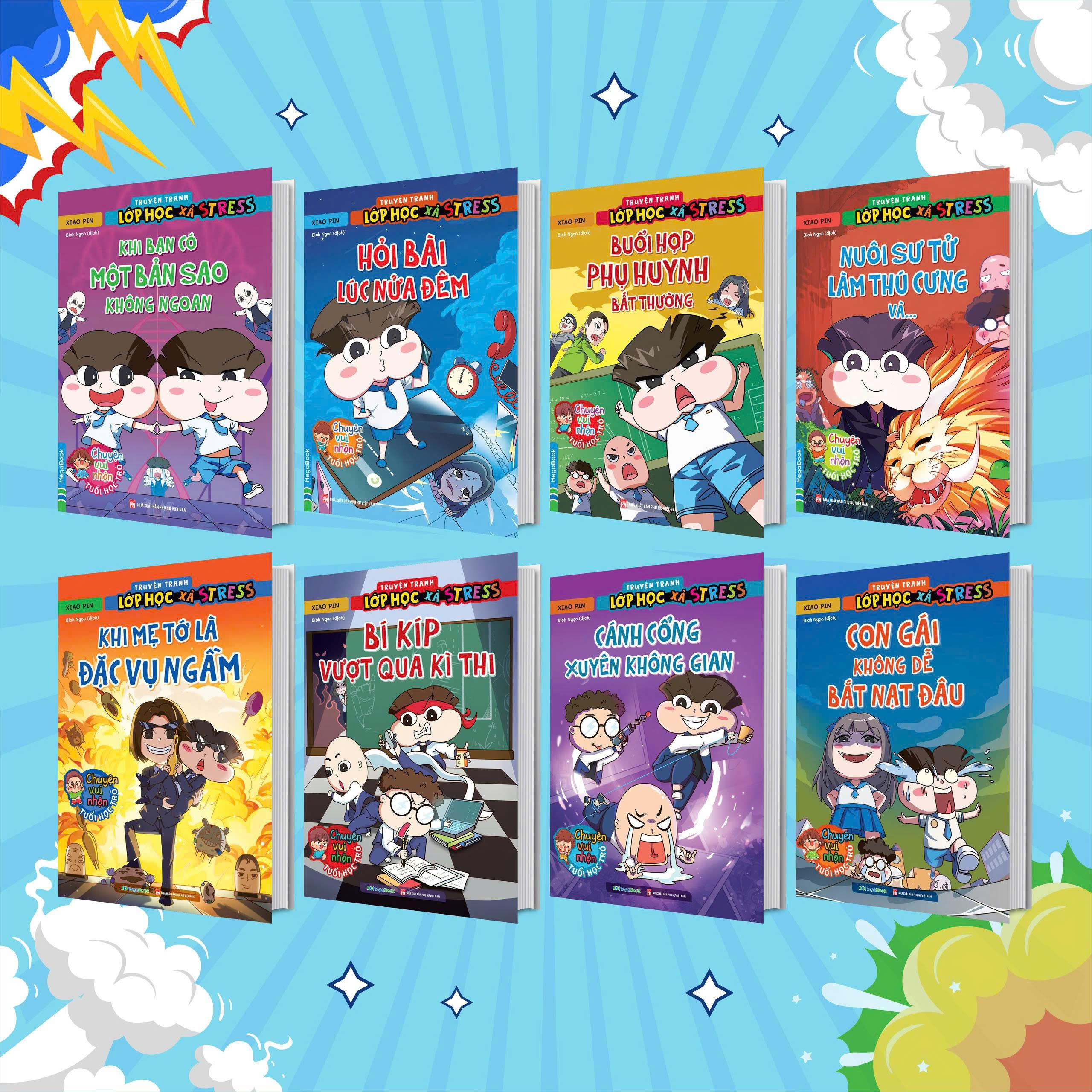 Combo 8 Cuốn Truyện Tranh Lớp Học Xả Stress