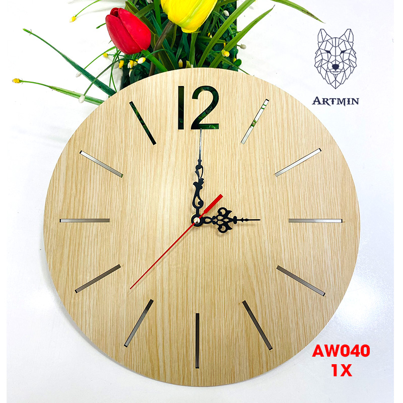 AW040 - Đồng Hồ Gỗ Decor Trang Trí – Đồng Hồ Treo Tường Đẹp 2023