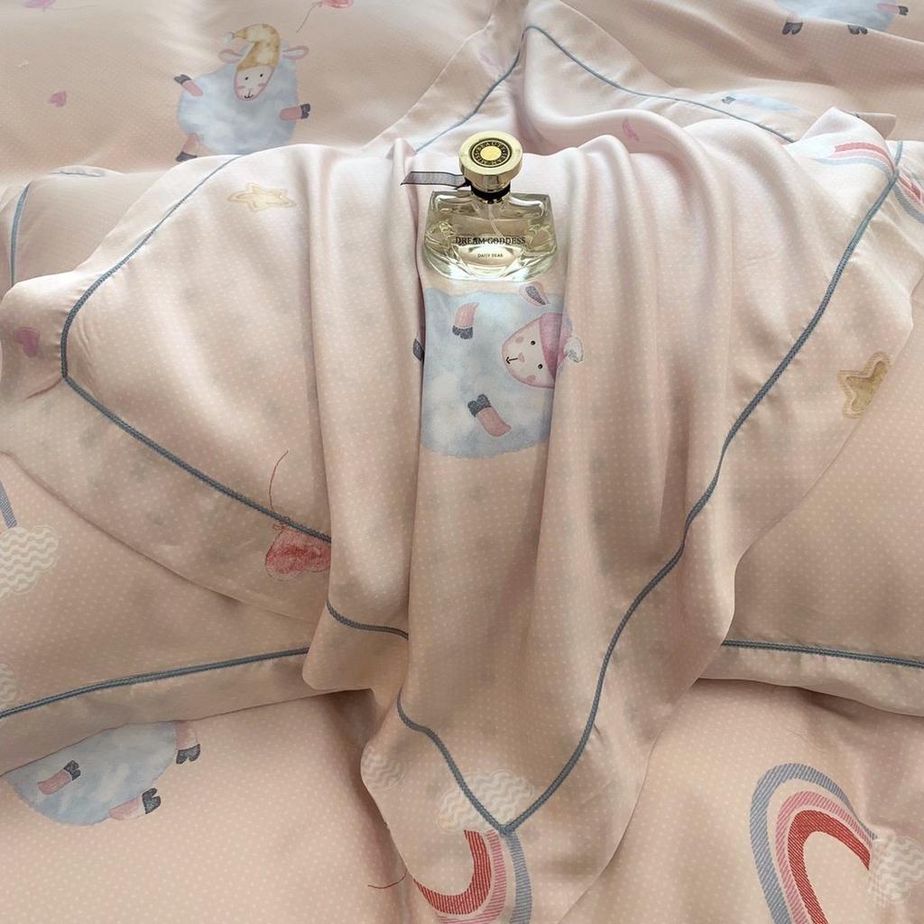 Bộ chăn ga gối lụa 100%Tencel 60s Họa tiết cao cấp, siêu mềm mát mịn - DESIGN 401