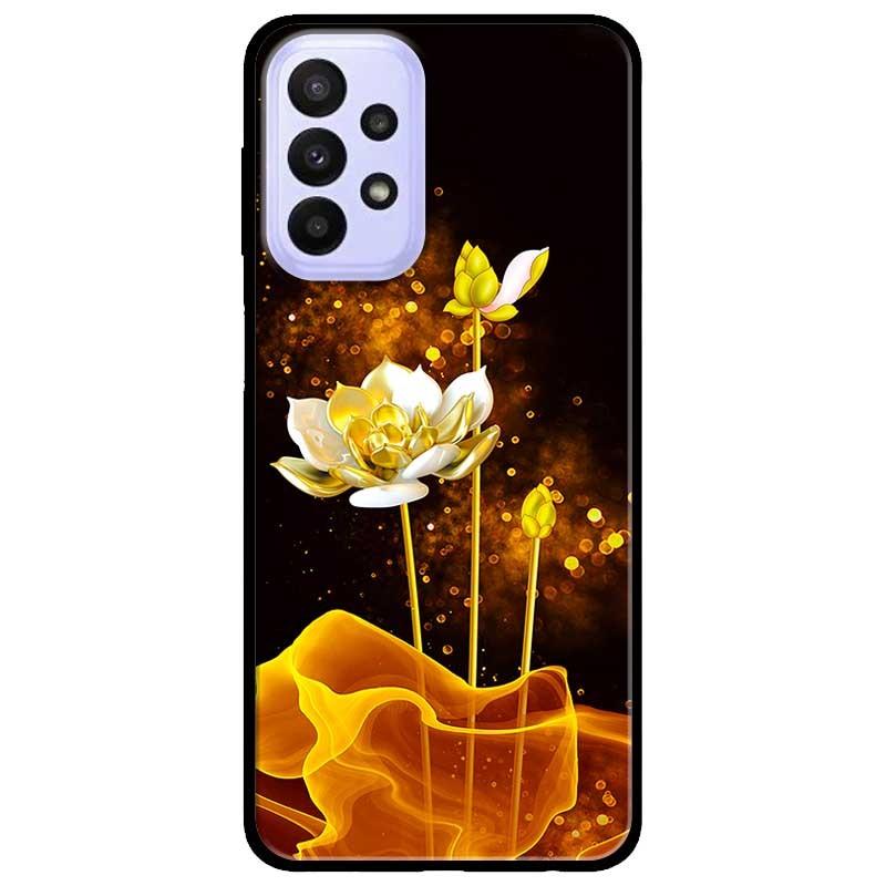 Ốp lưng dành cho Samsung A23 4G - A53 5G - A73 mẫu Sen Trắng Vàng 1