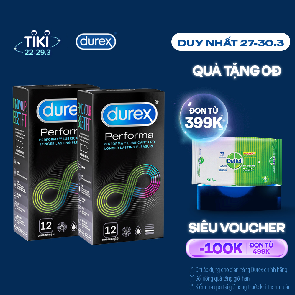 Combo 2 Bao cao su Durex Performa 12 bao