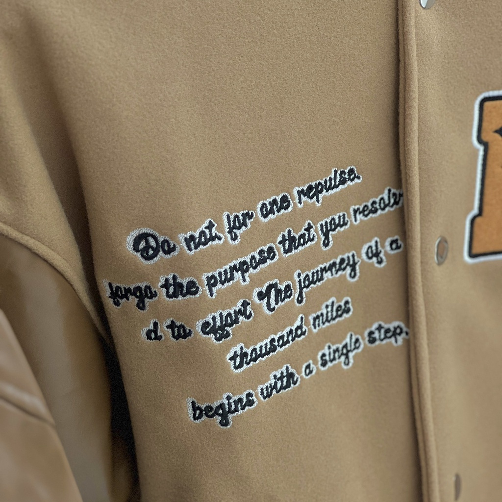 Áo khoác bomber local brand rg butterfly , varsity jacket nam nữ tay da , vasity bóng chày form rộng unisex - Gin store