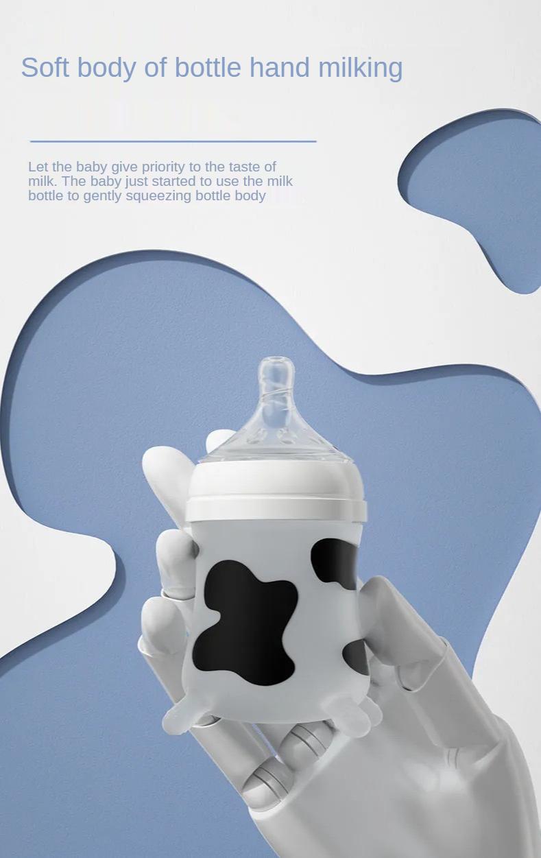 COZINESS Silicone Bình Sữa Rộng-Cấu Tạo Bé Chai Dễ Thương Bò Hoạt Hình Bé Sơ Sinh Bình Sữa Nước Ngoài Trời Cốc Bán Buôn