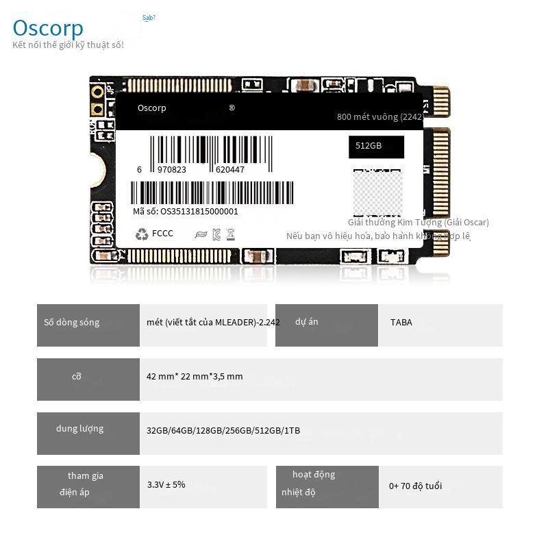 Ổ cứng tích hợp máy tính xách tay M.2 2242 thuận lợi nhất M2 NGFF SSD dung lượng đầy đủ 256G SSD ổ cứng thể rắn tốc độ cao