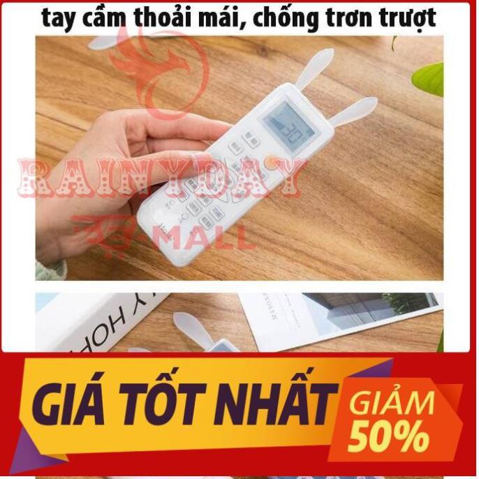 Vỏ bọc điều khiển tivi túi bao silicon tai thỏ remote điều hòa máy lạnh tv chống bụi