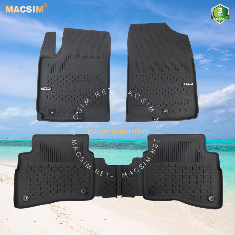 #Kia Rio, Thảm lót sàn ô tô nhựa TPE Silicon KIA RIO 2011 - 2017 Black Nhãn hiệu Macsim