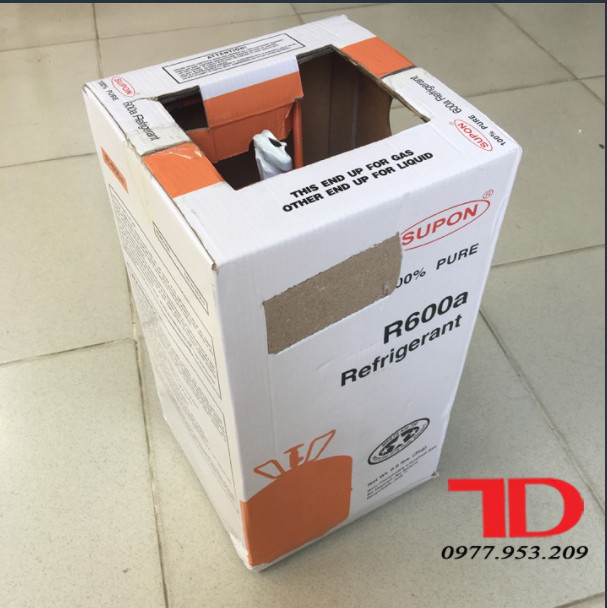 Môi chất lạnh điều hòa R600a SUPON 3KG, Môi chất lạnh R600a