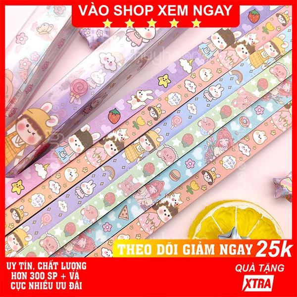 Giấy xếp sao cute nhiều hình ảnh thân thiện 100 tờ cho bé