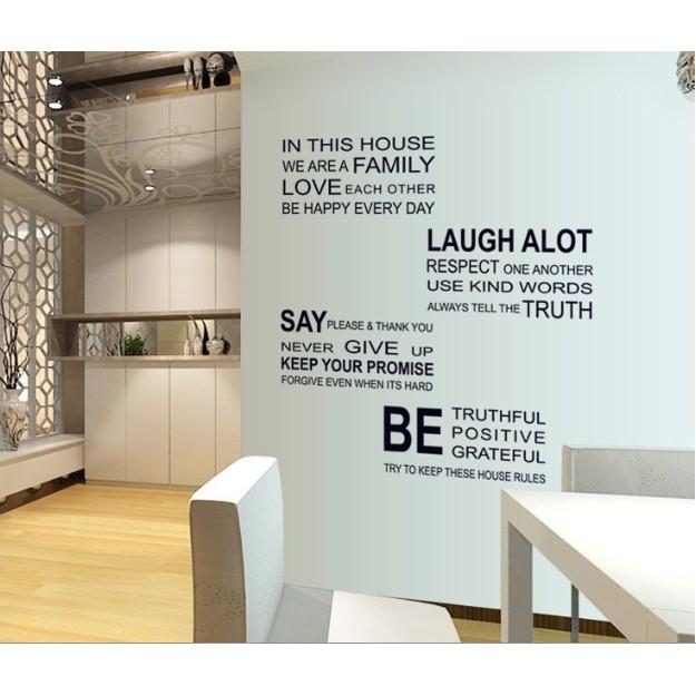 Decal trang trí chữ tiếng anh