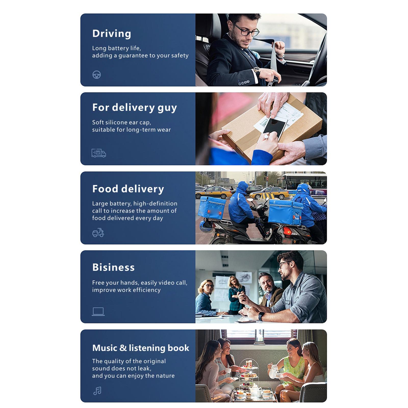 L2 Wireless Business BT Headset in-Ear Retractable Earphone Hands-free Sport Driver Earphone Telescopic Clip With Mic