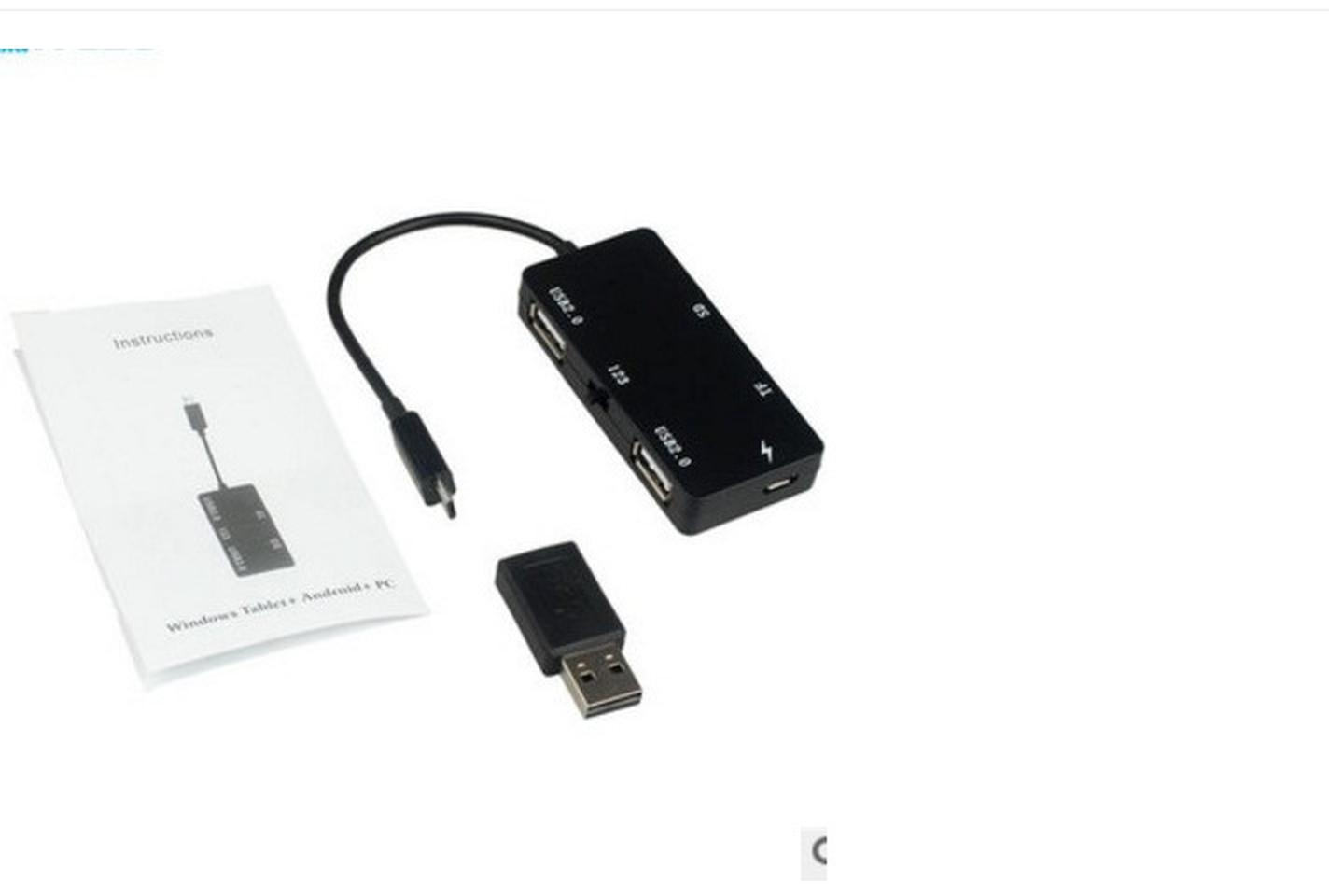 Giao hàng nhanh HUB OTG đa chức năng đầu đọc thẻ trung tâm điện thoại di động kết nối với bàn phím chuột Ổ đĩa U dây chuyển otg tất cả trong một