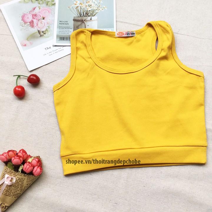 Áo Thun Nữ Croptop từ 35-45kg 3 lỗ chất borip đẹp - AONU13