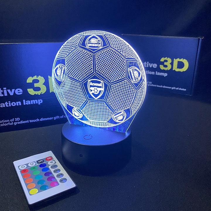 Đèn led 3D USB logo Arsenal ĐÈN NGỦ ĐÈN TRANG TRÍ 16 MÀU CÓ ĐIỂU CHUYỂN CHẾ ĐỘ MÀU