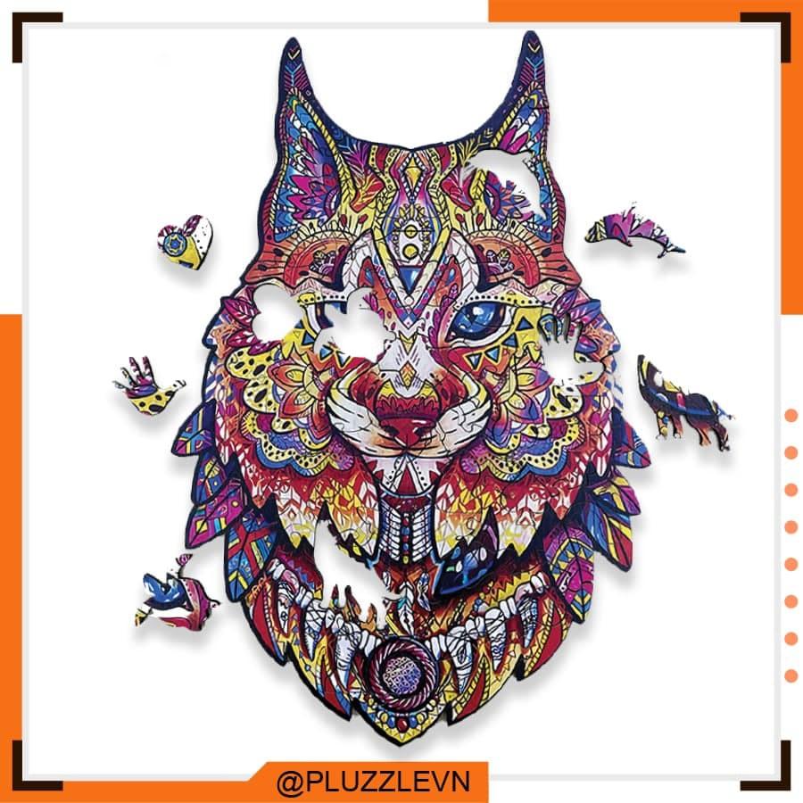 PLUZZLE Bộ xếp hình gỗ thông minh puzzle đồ chơi ghép hình - Linh Miêu - PZ030