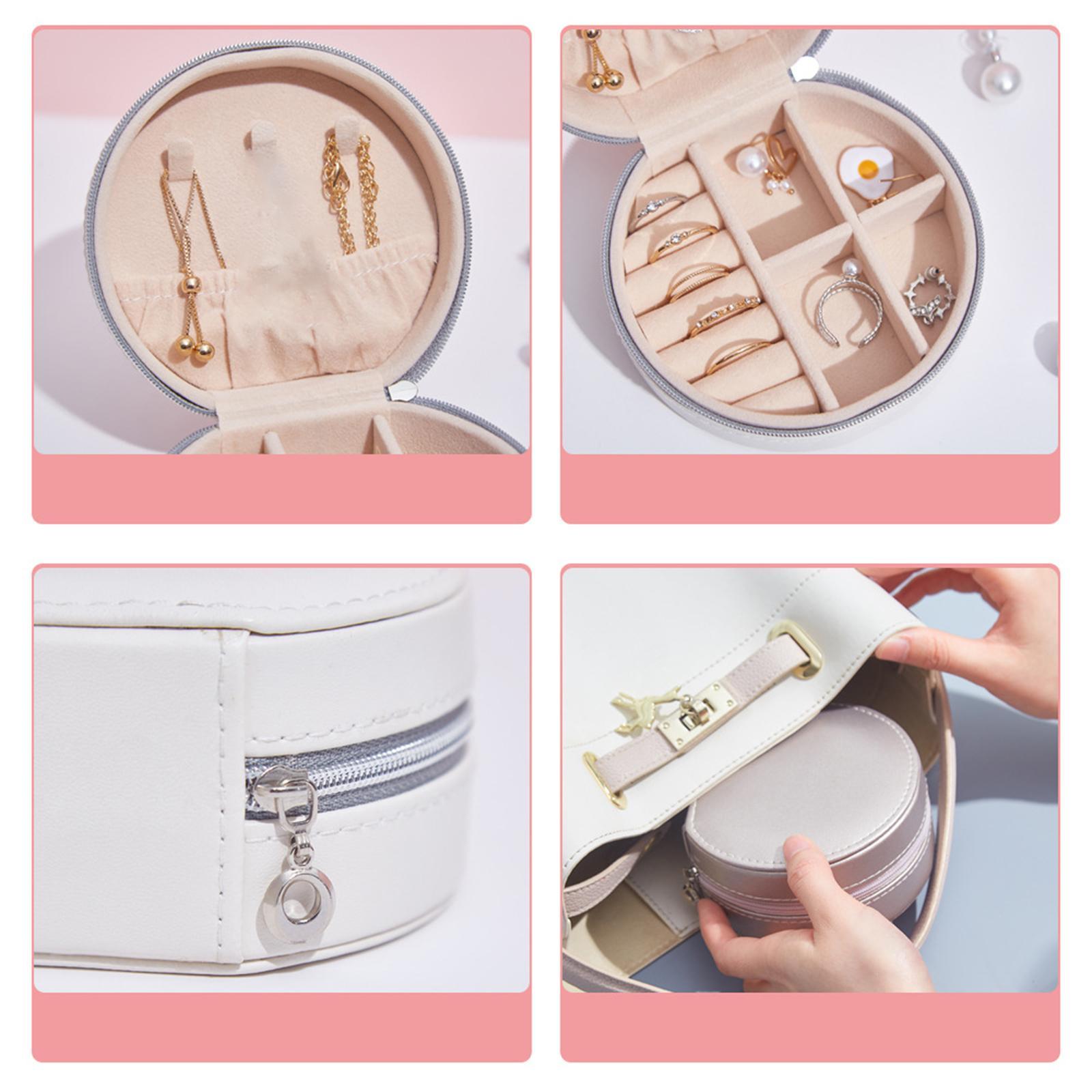 Small Jewelry Box Rings Earrings Necklace Organizer Holder Case Accessories