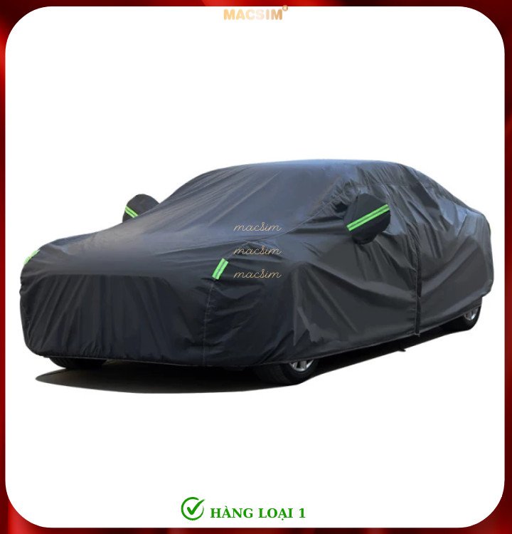 Bạt phủ ô tô Mazda 3 nhãn hiệu Macsim sử dụng trong nhà và ngoài trời chất liệu Polyester - màu đen