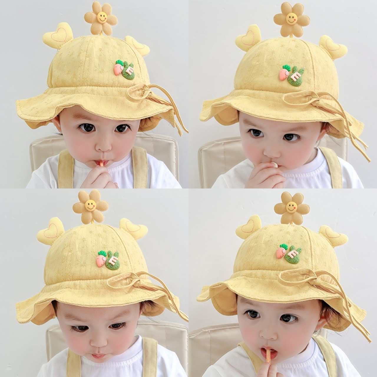 Mũ vành tròn cho bé gái  3-24 tháng tuổii dễ thương xinh xắn