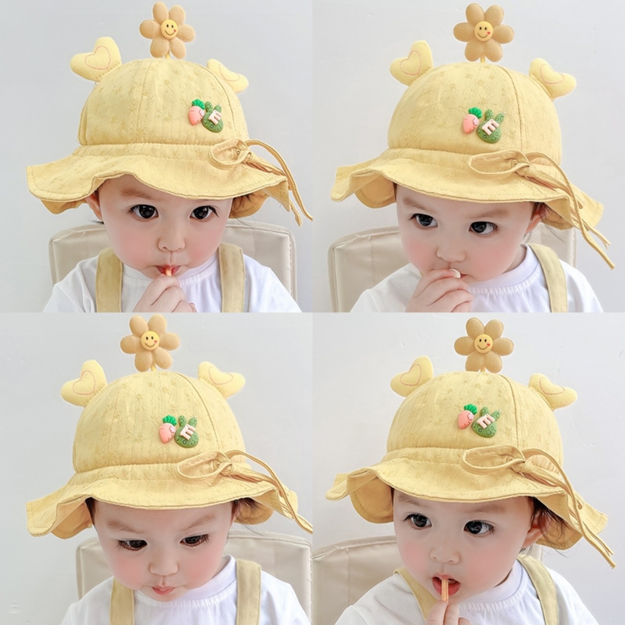 Mũ vành tròn cho bé gái 3-24 tháng tuổii dễ thương xinh xắn