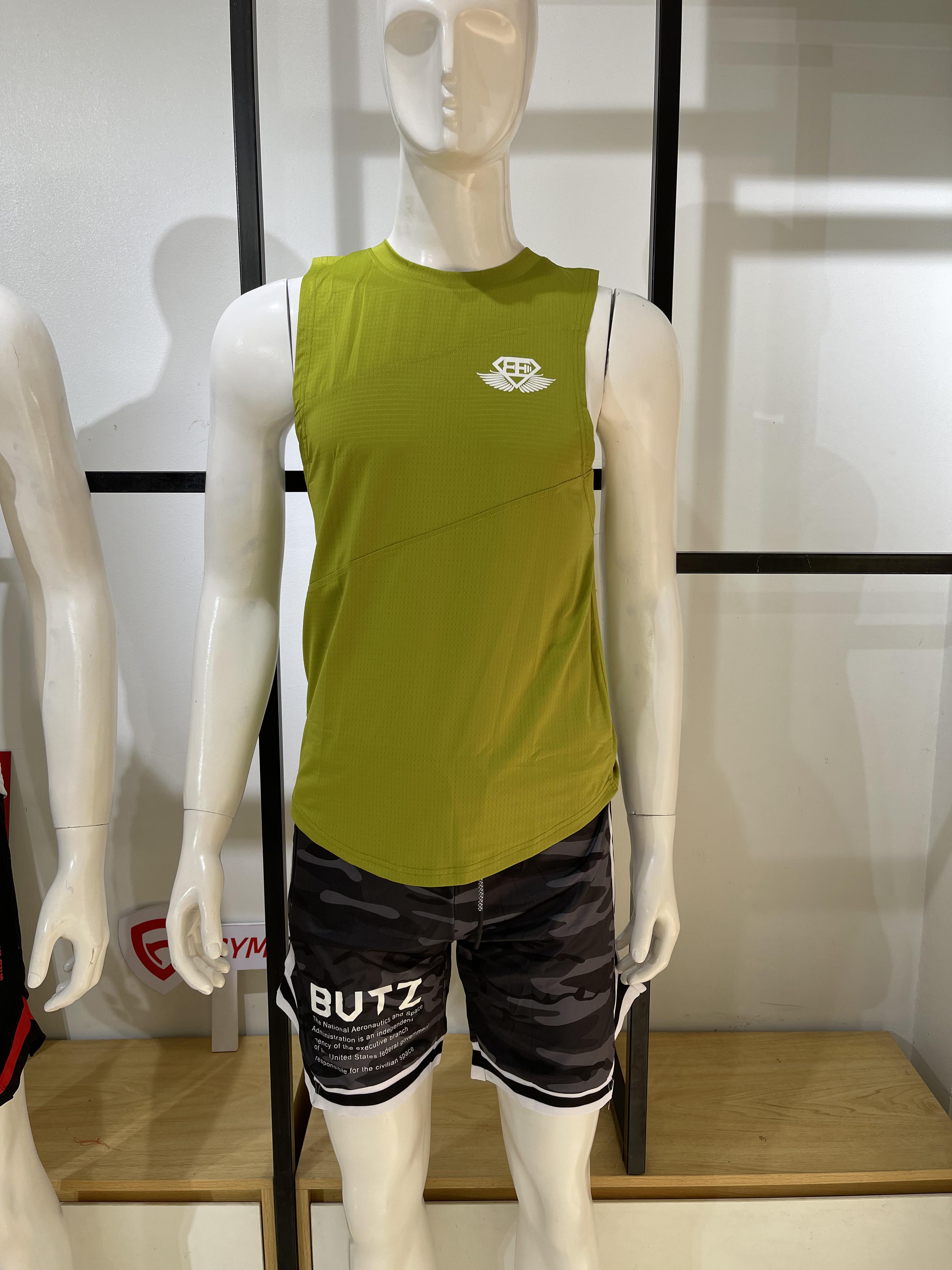 Tanktops thể thao nam Gymshark logo thêu