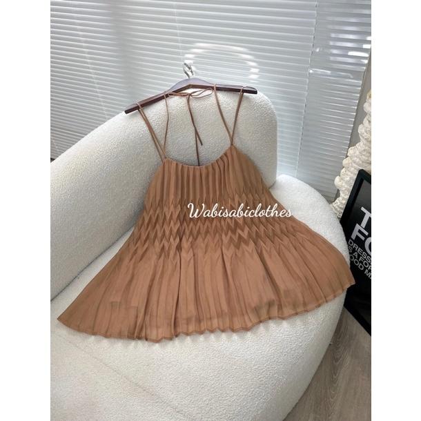 Áo hai dây xếp ly Wabisabi N1203