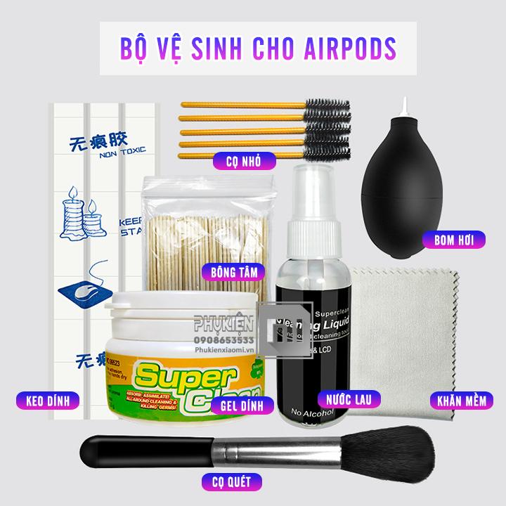 Bộ 8 món vệ sinh tai nghe cho Airpods