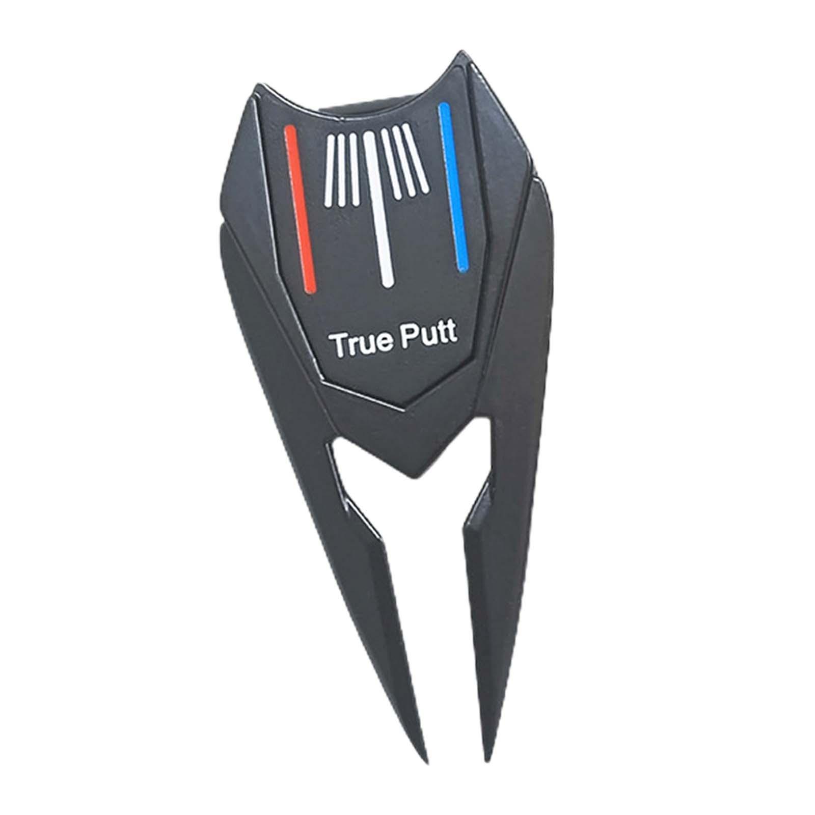 Golf Pitch Repair Tool Portable Alloy Fairway Repair Fork Golf Ball Marker Black